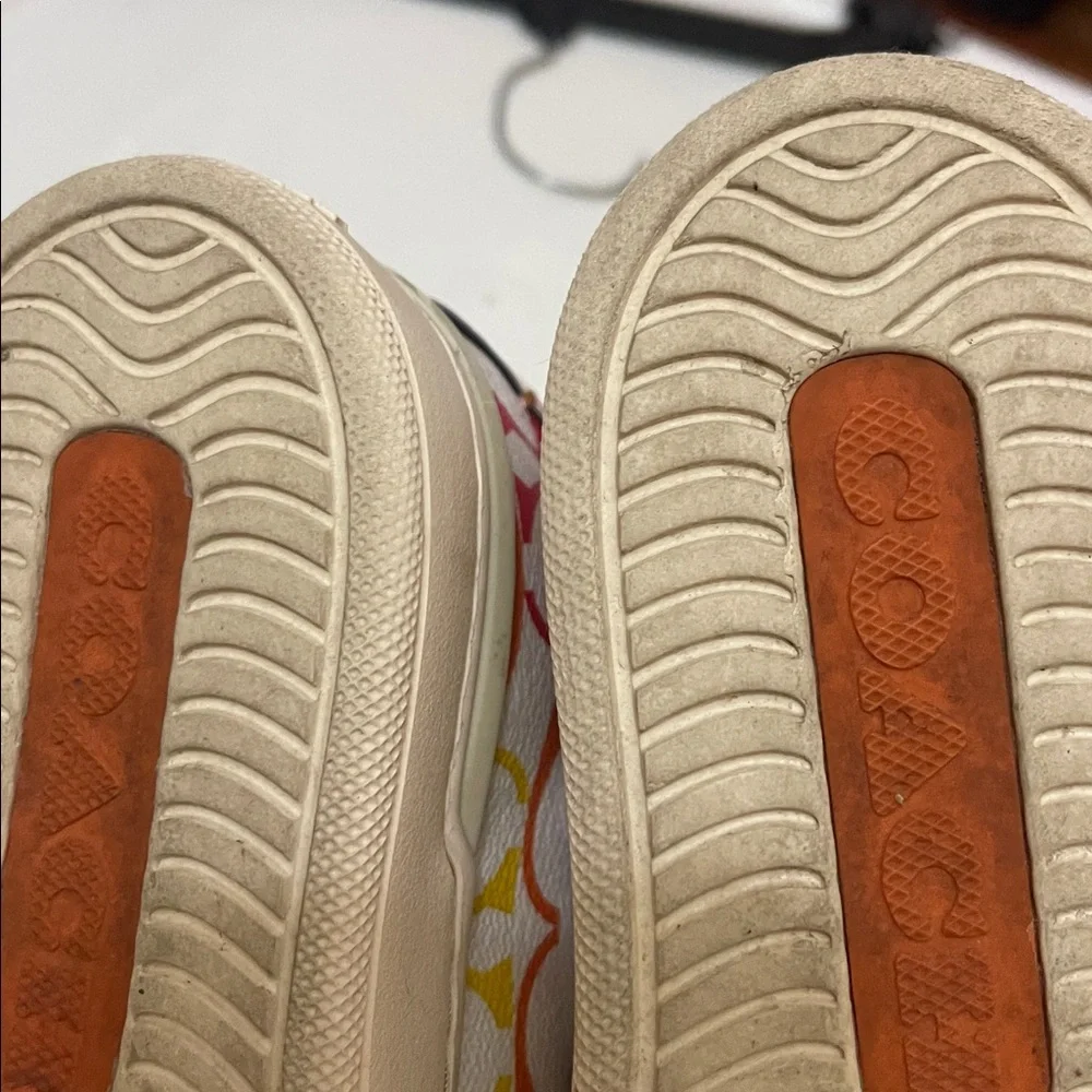 Coach Clip Low Top Sneaker In Rainbow Signature Canvas 6.5